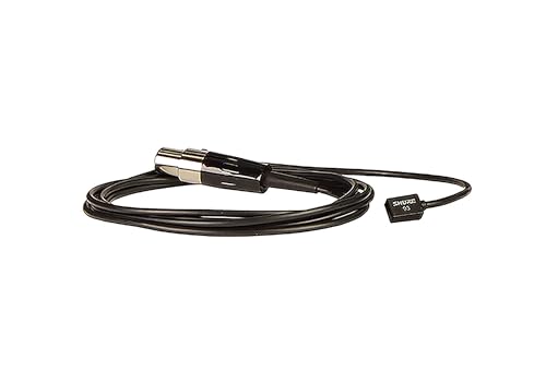 Shure WL93-6 Series Subminiature Condenser Lavalier Microphones, WL93-6 Black, with 6-Foot (1.9 m) Cable - style: Black (6-foot cable)