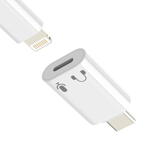 Lightning Headphone Female to USB C Male Adapter for iPhone 17 16 15 Pro Max for Apple Audio Lighting Microphone Type C Converter Earphone Adaptor Cable Mic Earbuds for Ipad Jack Adaptador Phone Plug