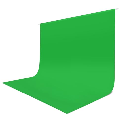 Green Screen Backdrop 10x10 ft, Chroma Key Greenscreen Background for Streaming Zoom, Photo Backdrop Curtain for Photography, Thick Polyester Fabric Cloth Sheet for Photoshoot Video (Backdrop Only) - color: Green, size: 10x10ft