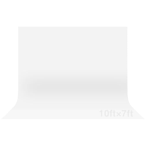 White Backdrop for Photoshoot 10x7ft (WxH), White Backdrop Curtain Backdrop for Photography Polyester Collapsible Background Screen for Portrait, Product Video, Pet, Photo Studio - color: White, size: 10x7 FT