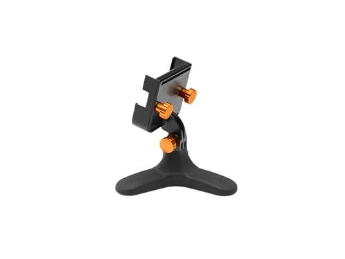 WeatherTech DeskFone Two View Universal Phone Holder for Flat Surfaces, Office, Kitchen, Nightstand - Orange Metal Knobs - color: Orange Metal Knobs