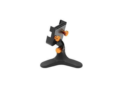 WeatherTech DeskFone Two View Universal Phone Holder for Flat Surfaces, Office, Kitchen, Nightstand - Orange Metal Knobs - color: Orange Metal Knobs