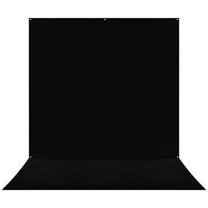 Westcott 8'x13' Black Sweep X-Drop Pro Wrinkle-Resistant Backdrop Kit - for Full-Length Portraits, Group Photos, and Photo Booths