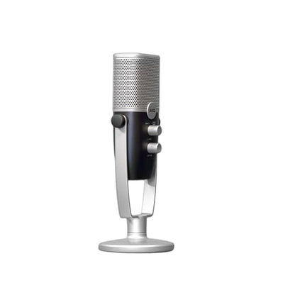 AKG Pro Audio Ara Professional USB-C Condenser Microphone, Dual Pattern Audio Capture Modes for Podcasting, Video Blogging, Gaming and Streaming, Blue & Silver