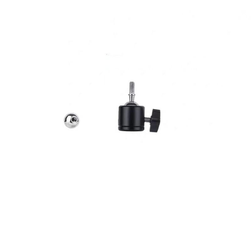 VizGiz 4 Pack 17mm Ball Head with 1/4 inch Threaded Screw Socket Stainless Steel Swivel Ball Joint Adapter Converter for Super Clamp Camera Hot Shoe Mount Smartphone Holder Phone Clip Light Tripod