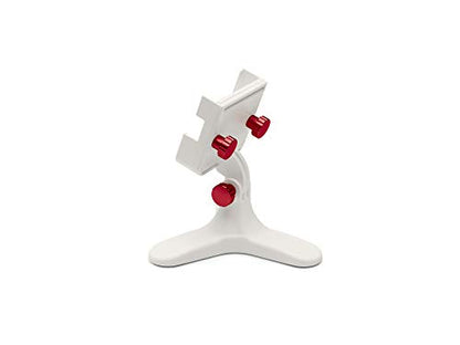 WeatherTech DeskFone Two View - Adjustable, Universal Cell Phone Holder Mount Stand for Desk, Counter, Table - Tripod Design for iPhone & Smartphone Charging - Red Metal Knobs - color: Red Metal Knobs