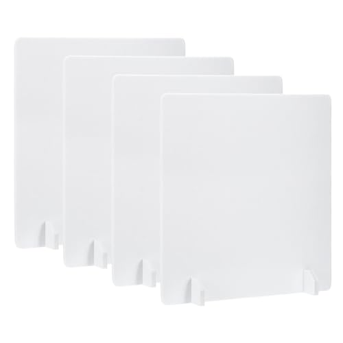 PATIKIL Desk Dividers 24" x 24", 4 Pack Desk Privacy Panel Freestanding Noise Reducing Partition Acoustic Panel with 4Pcs Support Feet for Testing Office Home Library, Pure White Style C - color: Pure White Style C, size: 24" x 24"
