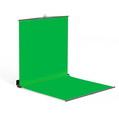 RAUBAY Collapsible Green Screen - FloorFlex Backdrop with Floor Extension 7x7x7 ft - Portable Retractable Chroma Key Background with Stand for Video Conference, Streaming, Photo Studio CGS2100 - FX - color: green