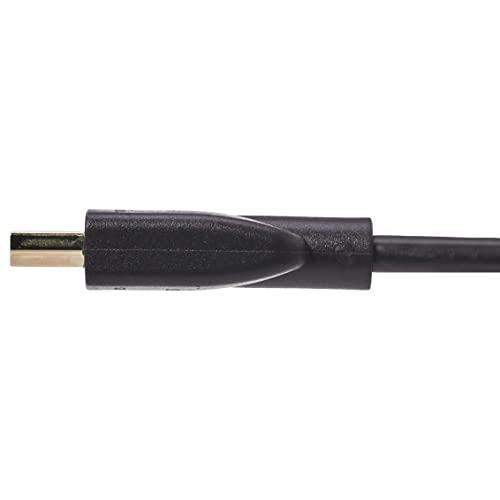 Amazon Basics Micro HDMI to HDMI Cable, 18Gbps High-Speed, 4K@60Hz, 2160p, 48-Bit Color, Ethernet Ready, 6 Foot, Black