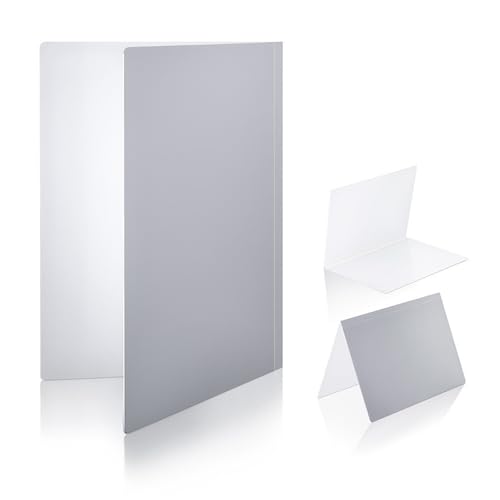 Pino Studio Foldable Photography Reflector Board, White & Black Light Control Card for Product Photography, Food, Cosmetics, Jewelry & Handmade Goods, Made in Japan