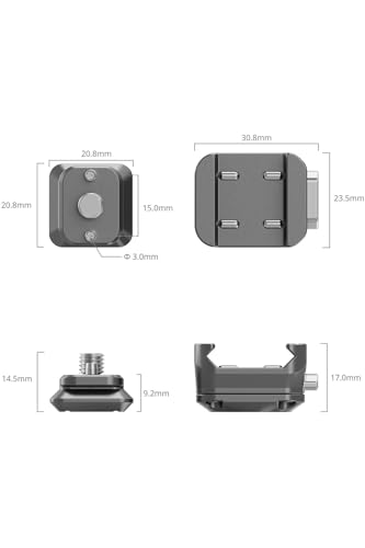 SmallRig HawkLock H21 QR Mount Plate Dual-Directio NATO Rail | Anti-Deflection 1/4"-20 Screw, holds up to 11lb for cameras, monitors, action cameras