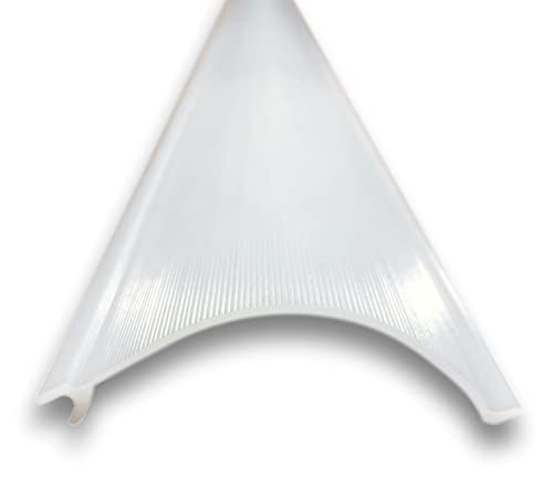 Beam Lighting Under Cabinet Light Cover Replacement | White Ribbed Acrylic Diffuser (for UC8, 18") - size: 18", style: for UC8