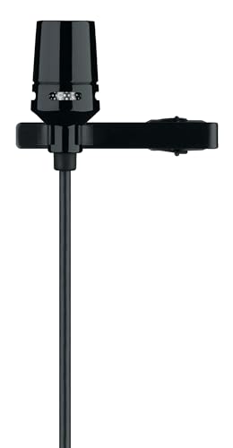 Shure Centraverse Lavalier Microphone, Black, Cardioid Condenser Mini Lav Mic, Clip-On for Hands-Free Use, TA4F Connector, Wireless Bodypacks (CVL-B/C-TQG) - style: CVL Centraverse