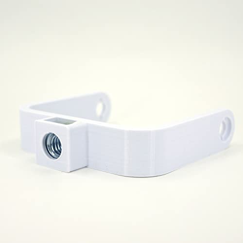 Desk Cookies Microphone Mount for Fifine K690, 3/8" Adapter Boom Arm Attachment, Durable Threads, Mic Arm Mount, Slim profile (White) - color: White