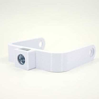 Desk Cookies Microphone Mount for Fifine K690, 3/8" Adapter Boom Arm Attachment, Durable Threads, Mic Arm Mount, Slim profile (White) - color: White