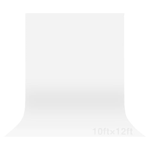 White Backdrop for Photoshoot 10x12ft (WxH), White Backdrop Curtain Backdrop for Photography Polyester Collapsible Background Screen for Portrait, Product Video, Pet, Photo Studio - color: White, size: 10x12 FT
