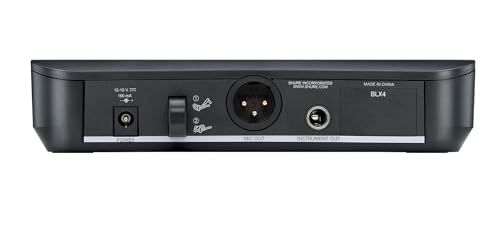 Shure BLX14/CVL Lavalier Audio System H10 Band (542–572 MHz) – BLX4 Receiver, BLX1 Bodypack & CVL Clip-On Lavalier Mic, Up to 14 Hr Battery, 300 ft Range