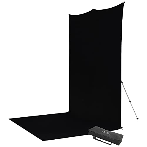 Westcott 8'x13' Black Sweep X-Drop Pro Wrinkle-Resistant Backdrop Kit - for Full-Length Portraits, Group Photos, and Photo Booths