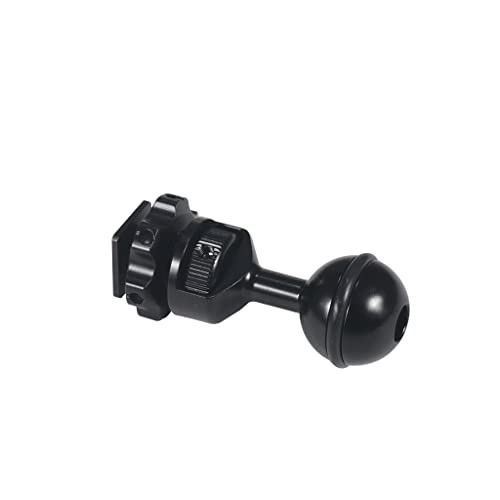 1 Inch Ball Mount Head Adjustable Adapter with Cold Shoe Base for Underwater Camera Case Video Flash (Kit B) - color: Kit B