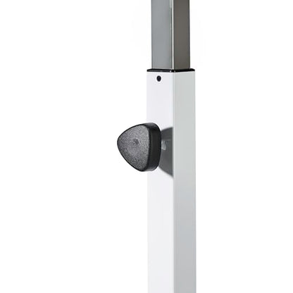 Seville Classics Solid-Top Height Adjustable Mobile Laptop Computer Desk Cart Ergonomic Home Office Stand Rolling Table, Overbed (23.6"), White - color: White, size: Overbed Sit Stand (24")