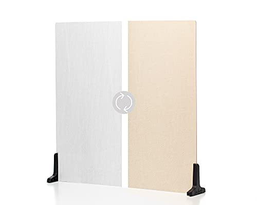 V-FLAT WORLD Duo Board Product Photography Backdrops - 2-Sided Background for Photograph, Realistic Item & Food Photography Background - Includes 2 Legs & Mat - 24" x 24", White Linen/Cream Linen - color: Linen White/Linen Cream, size: 24 x 24 inches