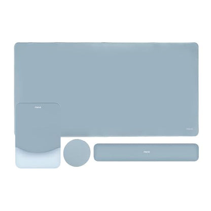 MOSISO Keyboard Mouse Pad Set, Large Gaming Mouse Pad&Rectangular Keyboard Wrist Rest&Mousepad with Wrist Rest&Coaster, Ergonomic Non-Slip&Easy Typing Pad with Curved Silicone Lining, Aquamarine - color: Aquamarine
