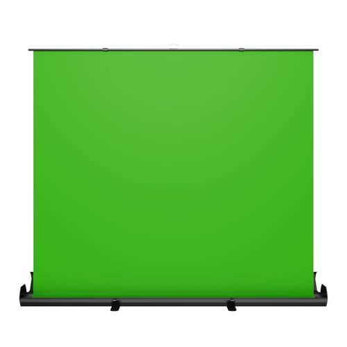 NearStream Pull-Up Green Screen Backdrop, 78.7" x 89.3", Retractable Chroma Key Background with Auto-Locking Frame, Wrinkle-Resistant Fabric, No Assembly for Streaming, Video Calls & Photography(VK50)