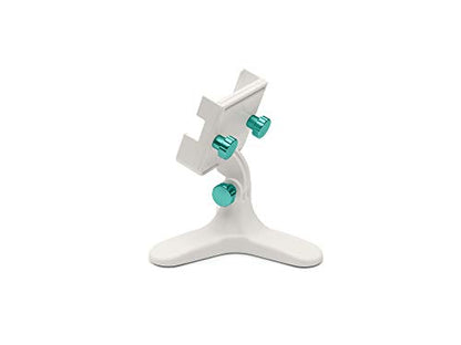WeatherTech DeskFone Two View - Adjustable, Universal Cell Phone Holder Mount Stand for Desk, Counter, Table - Tripod Design for iPhone & Smartphone Charging - Turquoise Metal Knobs - color: Turquoise Metal Knobs