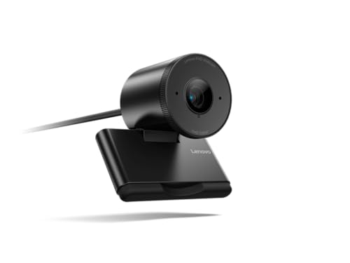 Lenovo FHD Webcam, 1080p Resolution, 30 fps, Dual Noise-Cancelling Microphones, AI Noise Cancellation and Enhanced Image Quality, Physical Privacy Shutter, Microsoft Terms Certified, Black - style: FHD