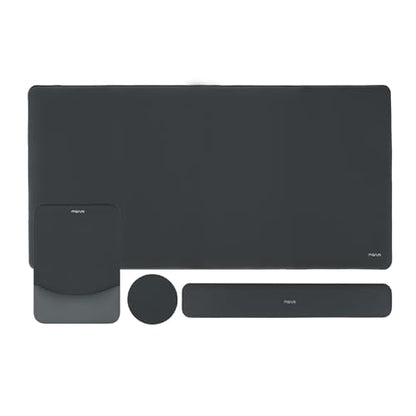 MOSISO Keyboard Mouse Pad Set, Large Gaming Mouse Pad&Rectangular Keyboard Wrist Rest&Mousepad with Wrist Rest&Coaster, Ergonomic Non-Slip&Easy Typing Pad with Curved Silicone Lining, Slate Gray - color: Slate Gray