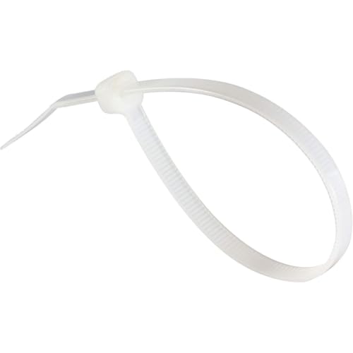 GTSE 8 Inch White Zip Ties, Saddle Mounts and Self Tapping Screws Set, 100 Pack Cable Ties, 50lb Strength, UV Resistant Strong Self-Locking Tie Wraps - color: White, style: 0.2 " Wide / 0.14" Screw Hole Mounts and Zip Tie Set