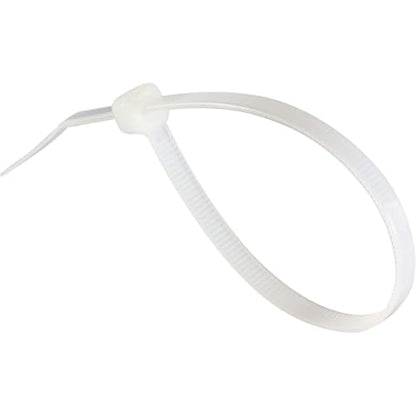 GTSE 8 Inch White Zip Ties, Saddle Mounts and Self Tapping Screws Set, 100 Pack Cable Ties, 50lb Strength, UV Resistant Strong Self-Locking Tie Wraps - color: White, style: 0.2 " Wide / 0.14" Screw Hole Mounts and Zip Tie Set