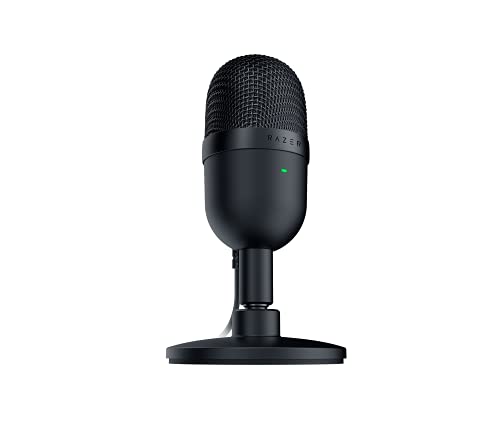 Razer Seiren Mini - USB Condenser Microphone for Streaming (Compact with Supercardioid Polar Pattern, Tiltable Stand, Integrated Shock Absorber) Black - color: Black