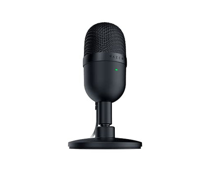 Razer Seiren Mini - USB Condenser Microphone for Streaming (Compact with Supercardioid Polar Pattern, Tiltable Stand, Integrated Shock Absorber) Black - color: Black