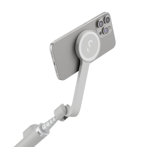 ShiftCam SnapStand Selfie – Magnetic Selfie Stick & Tripod – Compact, Foldable & Extendable with Tilt Head and Magnetic Bluetooth Remote (Stone, SnapStand Selfie) - color: Stone, size: SnapStand Selfie
