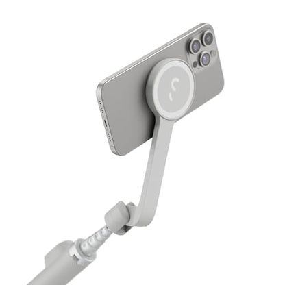 ShiftCam SnapStand Selfie – Magnetic Selfie Stick & Tripod – Compact, Foldable & Extendable with Tilt Head and Magnetic Bluetooth Remote (Stone, SnapStand Selfie) - color: Stone, size: SnapStand Selfie