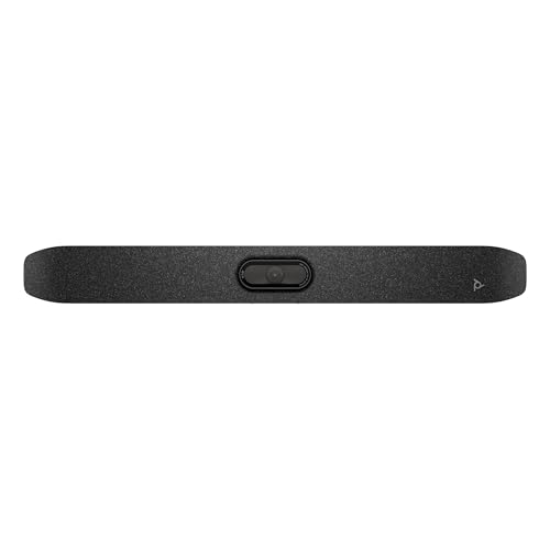 Poly Studio V12 – USB Video Bar for Small Rooms - 4K 20MP Camera, AI-Enhanced Audio, Noise Cancellation, Poly Lens Management - Microsoft Teams, Zoom & Google Meet Compatible - Thoughtfully Made