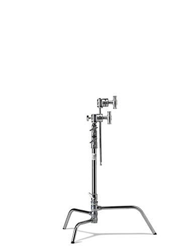Kupo 20" C-Stand Turtle Base Kit Professional Grip Stand with 2.5" Grip Head and 20" Grip Arm, Heavy-Duty Steel Construction for Photography and Video Lighting - Silver (KS704512) - color: Silver, style: 20" Turtle Base Kit
