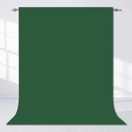 Dark Green Backdrop for Photoshoot, Photobooth Professional Photo Backdrop Curtains, Studio Portrait Video Teams Photo op Backdrop Solid Color Backdrops for Photography 6x9FT - color: Green, size: 6x9FT