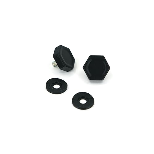 Desk Cookies Thumb Screws for Blue Yeti Microphone Including Washers Mic Mounting Hardware - color: Black