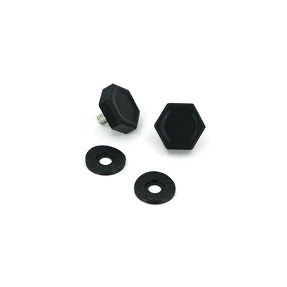 Desk Cookies Thumb Screws for Blue Yeti Microphone Including Washers Mic Mounting Hardware - color: Black