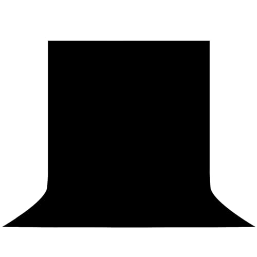 YSKE-Professional Black Photography Backdrop10X7ft - Machine Washable Seamless Background for Studio & Video - color: Black, size: 10X7