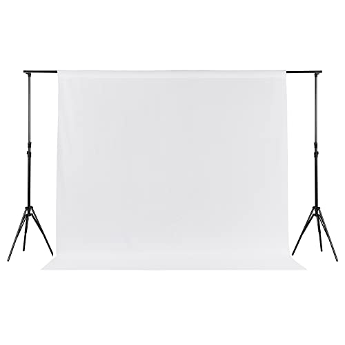 Joccun 5X7FT White Backdrop Background for Photography,Polyester Backdrop Curtain Background Screen for Photography,Photoshoot,Video Recording,Studio(5X7ft,White) - color: White, size: 5FTx7FT