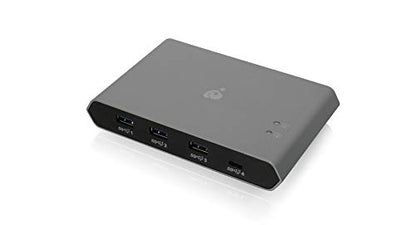 IOGEAR USB-C 2 Port Switch - Transfer Files Between PC & Mac OS X - 3 USB-A - 1 USB-C - Switch Method Remote - Mouse or Hotkey - LED Indicator - USB-C 85W Pass Through - GUS4C2 - size: 2x4, style: USB-C/2-Port