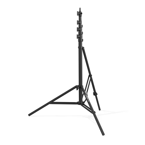 【Space-Saving】RAUBAY 10ft Light Stand – Corner-Style with Air Cushion, Adjustable Photography Light Support with Bubble Level & Independent Leg, Studio Lighting Tripod for Softbox, Video & Photography, Black (LT30-CB) - color: Black, size: Corner Version