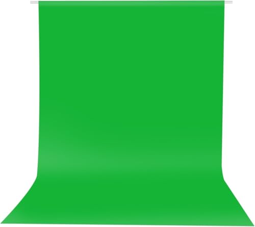 Hemmotop Chroma Key Green Screen Backdrop 6x9ft | Polyester, Rod Pocket for Easy Hanging, for Zoom, Streaming, Gaming, YouTube, Video Production, Gaming, Podcast, Washable - color: Green, size: 6x9ft