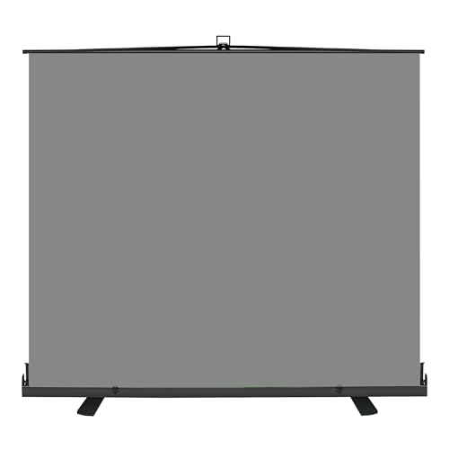 EMART 77x92in Collapsible Chromakey Panel Grey Screen for Photo Backdrop Video Studio,Portable Pull Up,Solid Aluminium Base Wrinkle-Resistant Fabric,Auto-Locking Air Cushion Frame - color: Grey, size: 77x92in