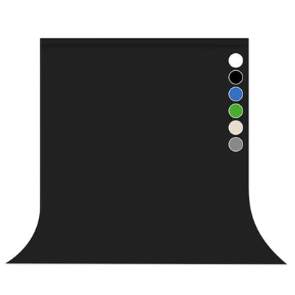 Black Backdrop Virtual Black Background Sheet Fabric Wrinkle Resistance Photo Background for Photo Studio Shooting Props 8x10FT - color: Black, size: 8x10FT