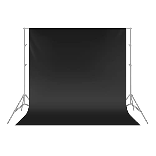 NEEWER 6x9 feet/1.8x2.8m Photo Studio 100% Pure Polyester Collapsible Backdrop Background for Photography, Video and Television (Backdrop Only) - Black - color: Black, size: 6 x 9 ft