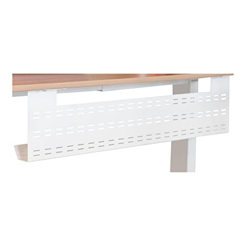 Stand Up Desk Store Under Desk Cable Management Tray Horizontal Computer Cord Raceway and Modesty Panel (White, 39") - color: White, size: 48"